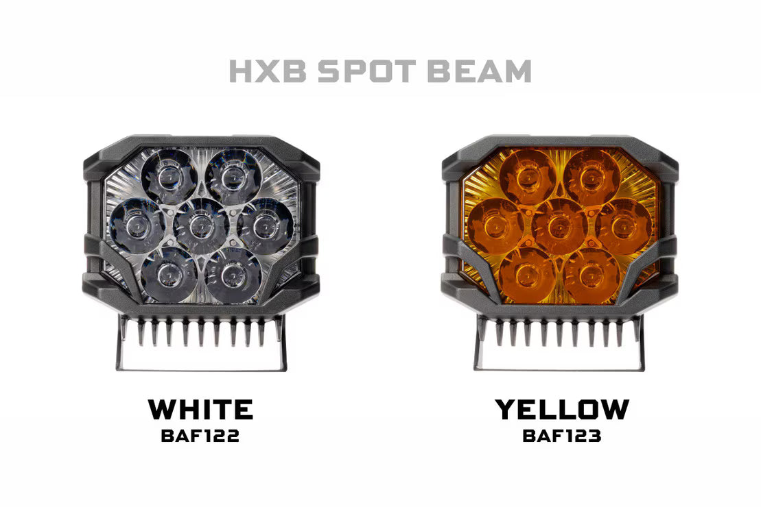 Morimoto BAF122 HXB Spot Beam BigBanger LED Pod - White/Amber DRL | Universal