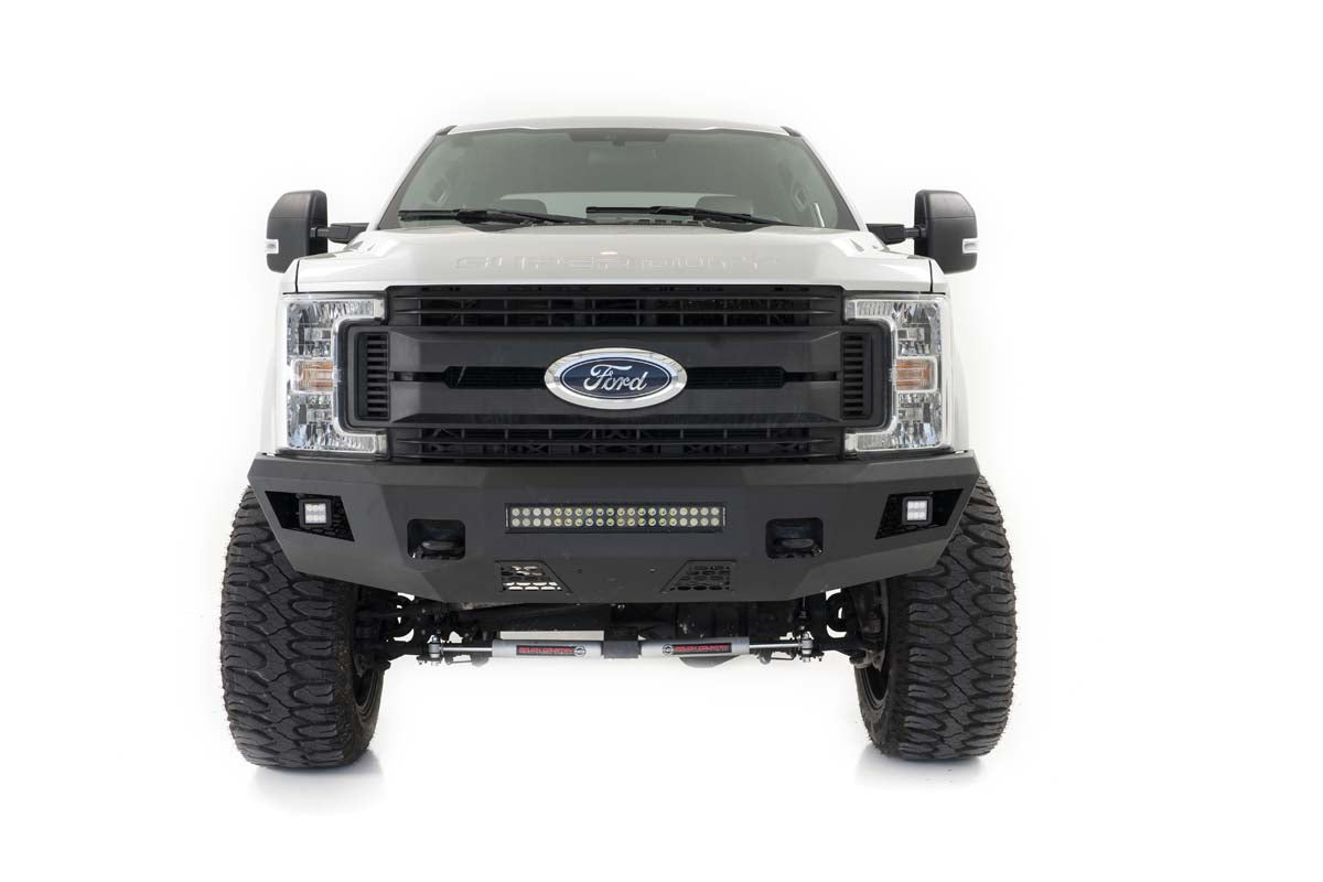 Rough Country 10787 Black-Series LED Front Bumper | 2017-2022 Ford F250/F350 Powerstroke 4WD