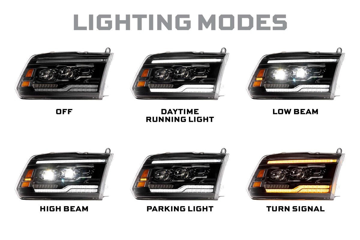 Morimoto LF2-520Y XB Evo Hybrid Headlights (Set) | 2009-2018 Dodge RAM 1500
