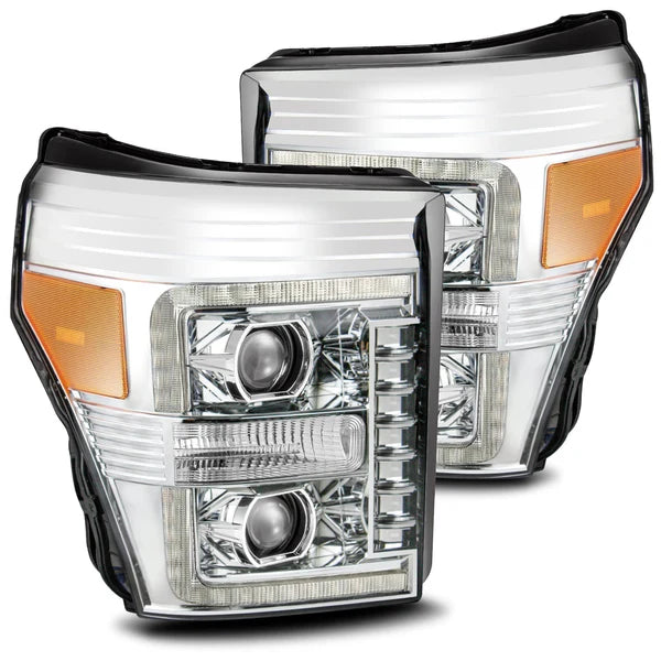 AlphaRex 880145 LUXX Series Chrome LED Projector Headlights | 2011-2016 Ford F250/F350 Super Duty