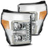 AlphaRex 880145 LUXX Series Chrome LED Projector Headlights | 2011-2016 Ford F250/F350 Super Duty