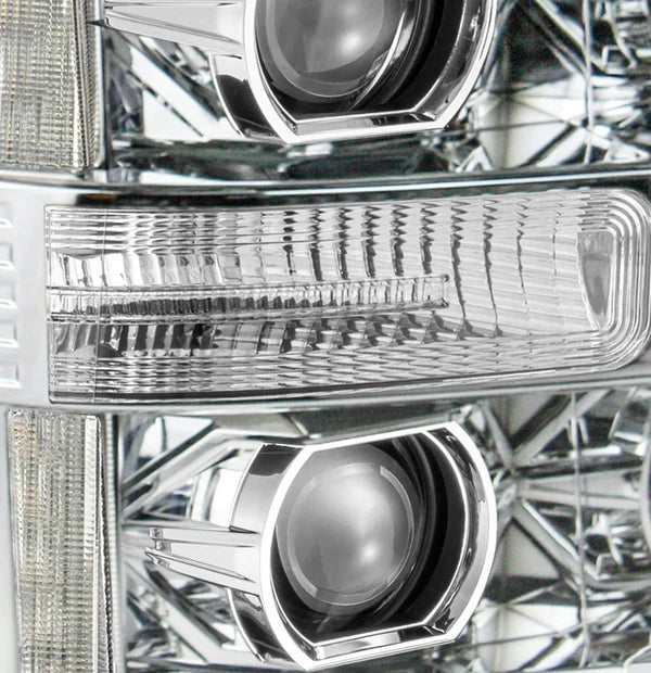 AlphaRex 880145 LUXX Series Chrome LED Projector Headlights | 2011-2016 Ford F250/F350 Super Duty