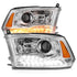 ANZO 111440 Chrome Projector Plank-Style Switchback Headlights | 2010-2018 Dodge RAM 2500/3500 6.7L Cummins