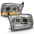 ANZO 111442 Chrome Dual Projector Switchback Headlights | 2010-2018 Dodge RAM 2500/3500