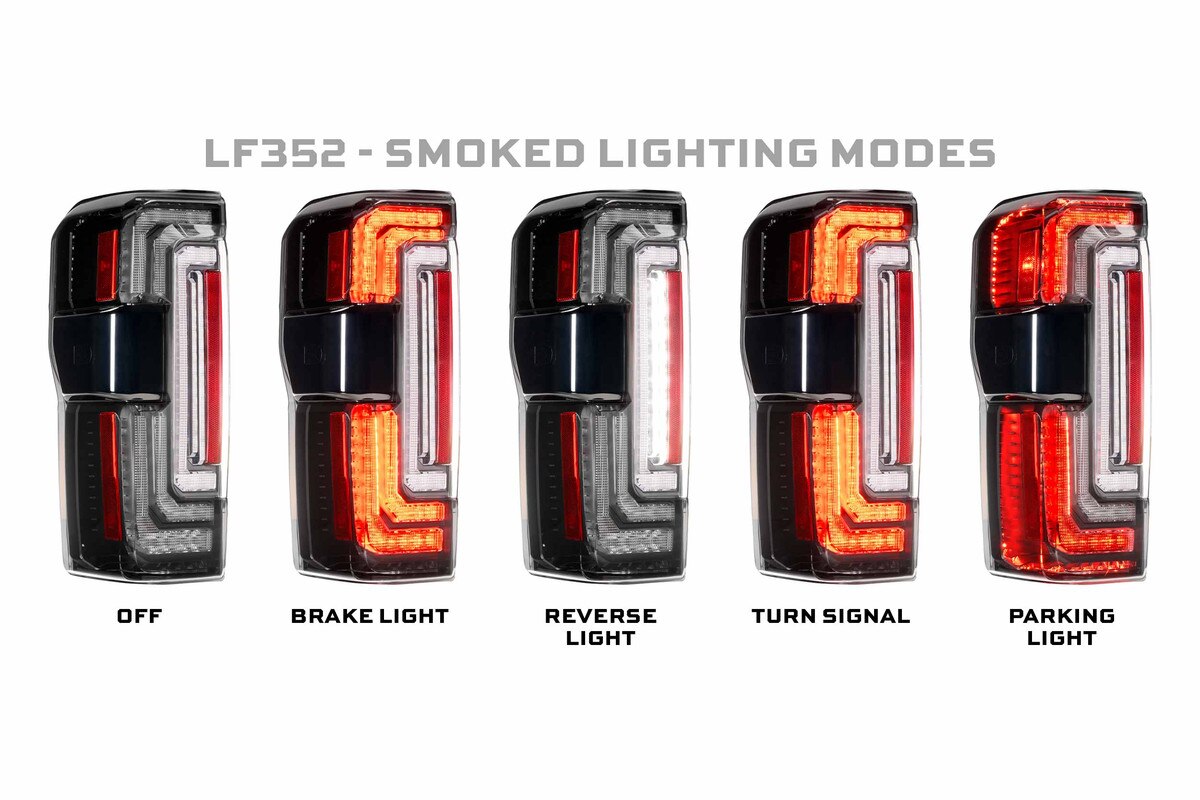 Morimoto LF352 XB LED Tail Lights (Smoked) | 2023-2026 Ford F250/F350 Super Duty