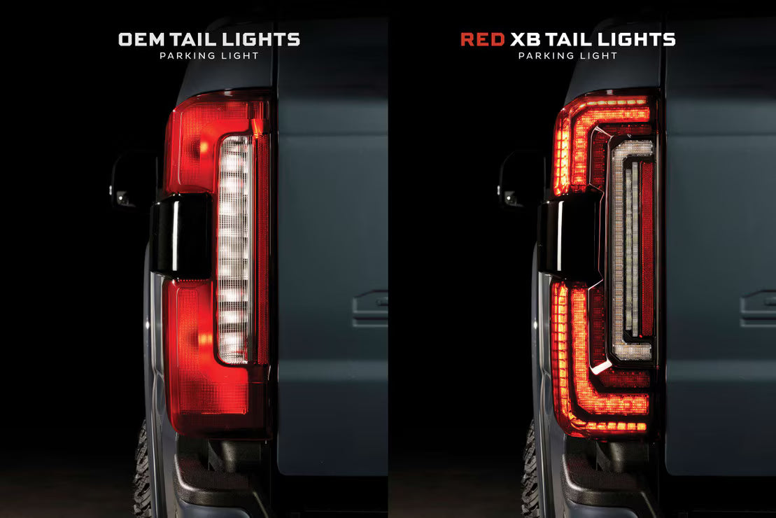 Morimoto LF353 XB LED Tail Lights (Red) | 2023-2025 Ford F250/F350 Super Duty