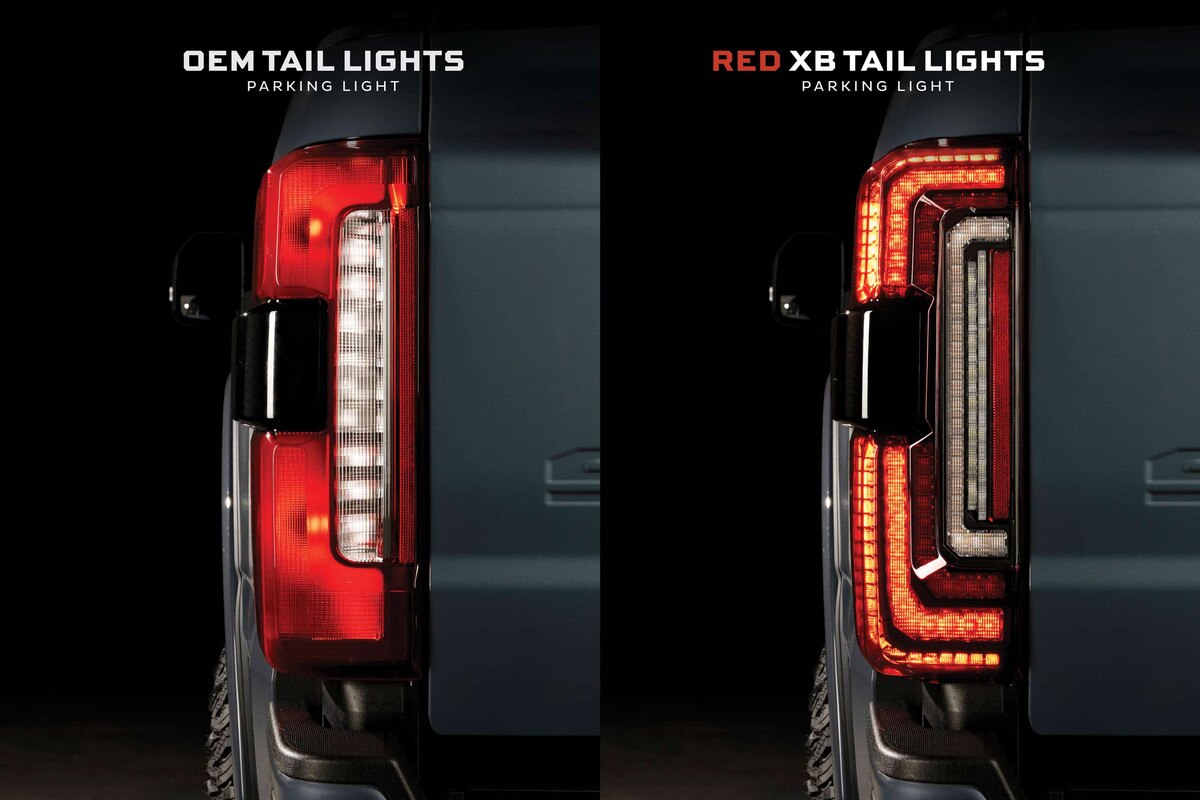 Morimoto LF353 XB LED Tail Lights (Red) | 2023-2026 Ford F250/F350 Super Duty