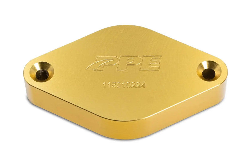 PPE 115010220 Turbo Resonator Delete Plug - Gold | 2011-2016 GM Silverado/Sierra 2500HD/3500HD 6.6L Duramax LML