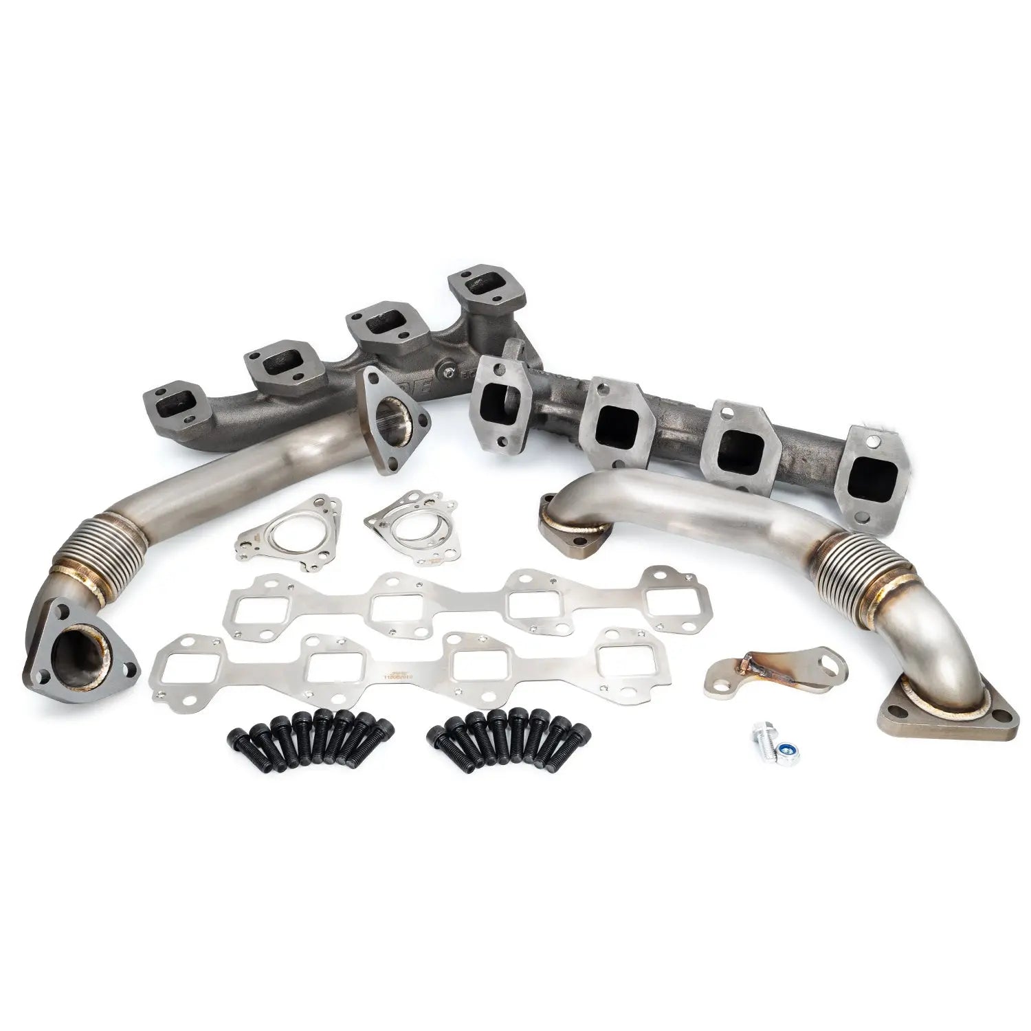 PPE 116111000 High-Flow Exhaust Manifolds with Up-Pipes | 2001-2004 GM Silverado/Sierra 2500HD/3500HD 6.6L Duramax LB7