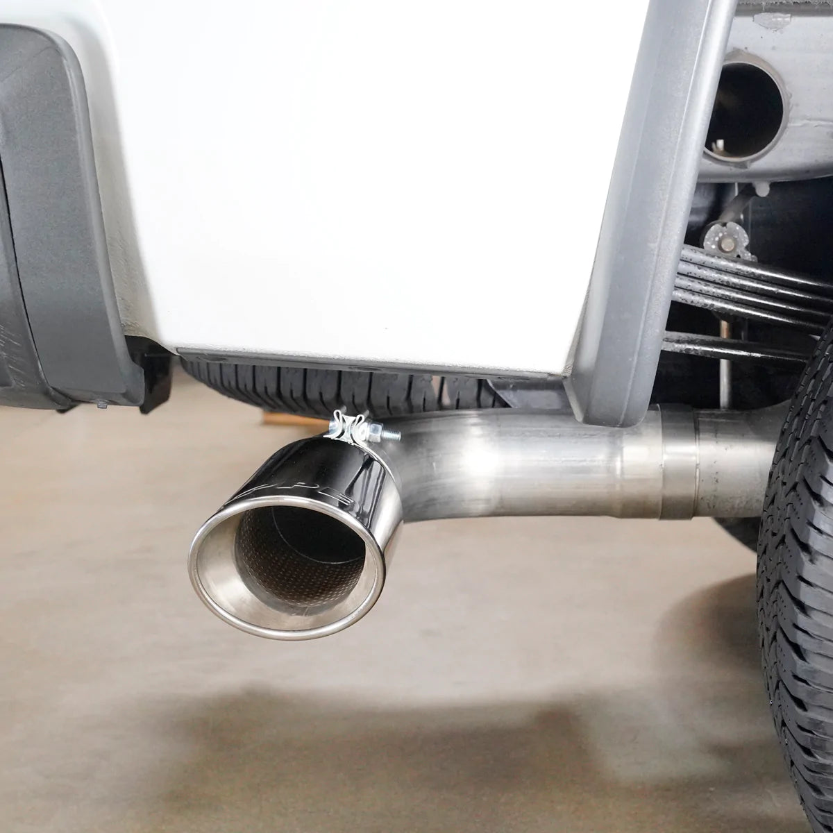 PPE 117020120 4 inch T304 Stainless Exhaust Tailpipe with Black Tip | 2007-2019 GM Silverado/Sierra 2500HD/3500HD 6.6L Duramax