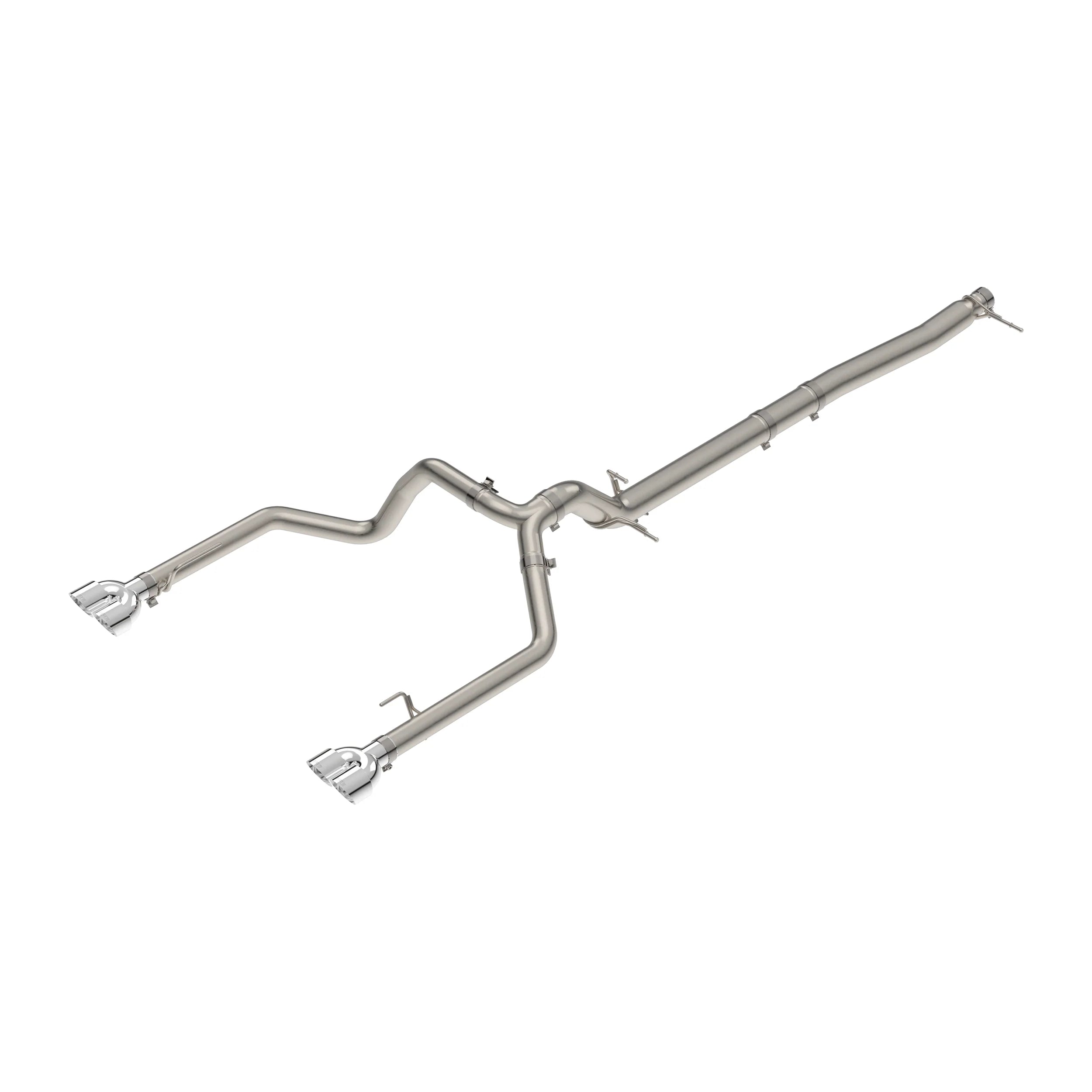 PPE 117160030 304 Stainless Steel DPF-Back Performance Exhaust Kit - Dual Exit Polished Tips w/ Raw Tubes | 2023–2025 GM 1500 Sierra/Silverado 3.0L Duramax