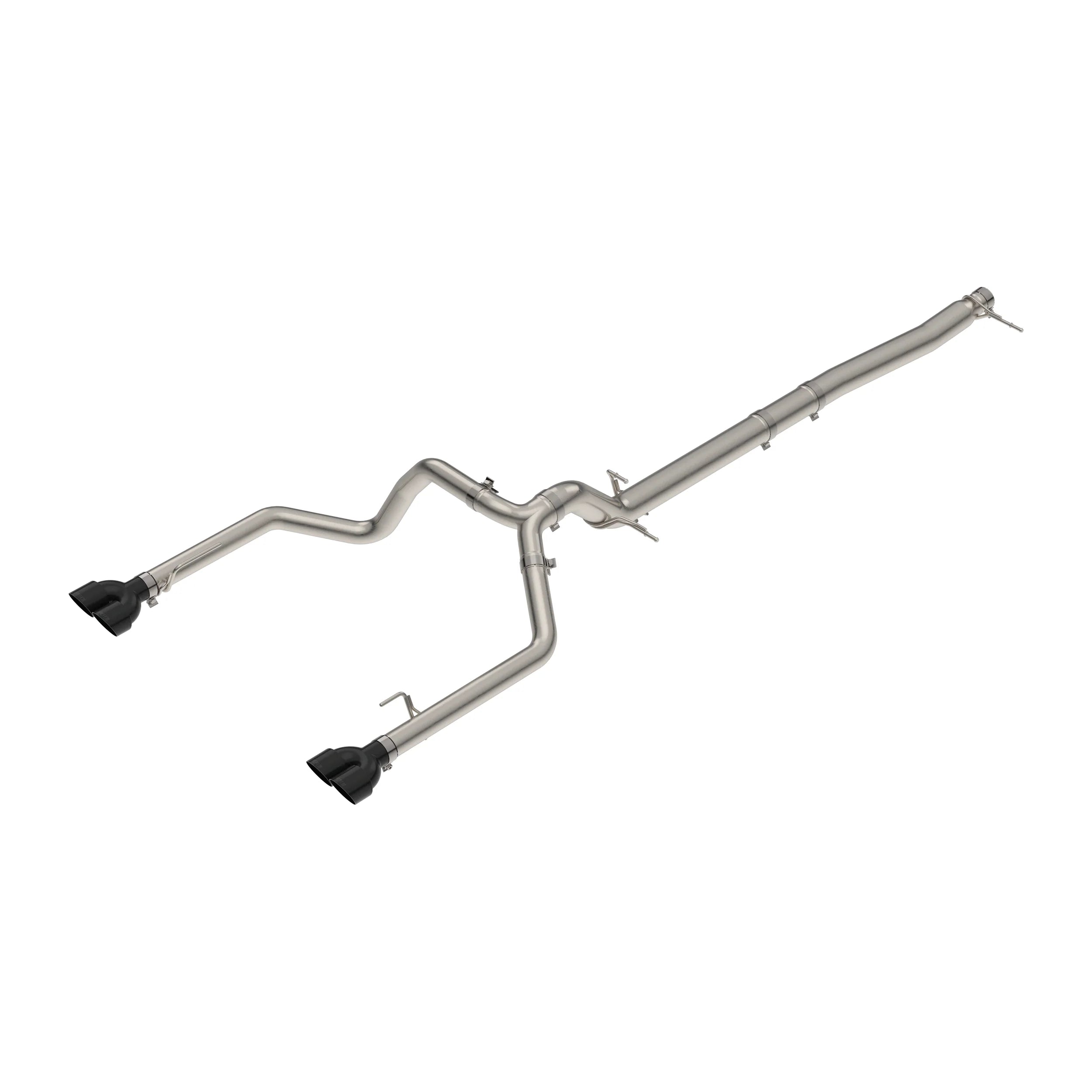 PPE 117160020 304 Stainless Steel DPF-Back Performance Exhaust Kit - Dual Exit Black Coated Tips w/ Raw Tubes | 2023–2025 GM 1500 Sierra/Silverado 3.0L Duramax