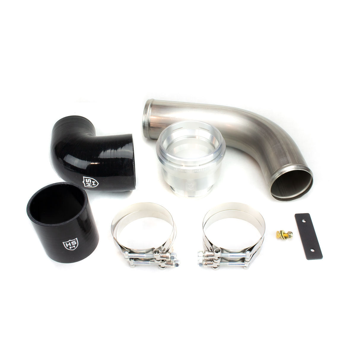 H&S Motorsports 122017 Steel Intercooler Pipe Upgrade Kit Raw | 2017-2022 Ford F250/F350 6.7L Powerstroke