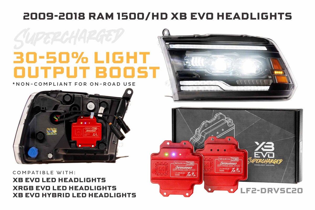 Morimoto LF2-DRVSC20 Supercharged Drivers LF2-520 XB Evo Series (Set) | 2009-2018 Dodge RAM 1500