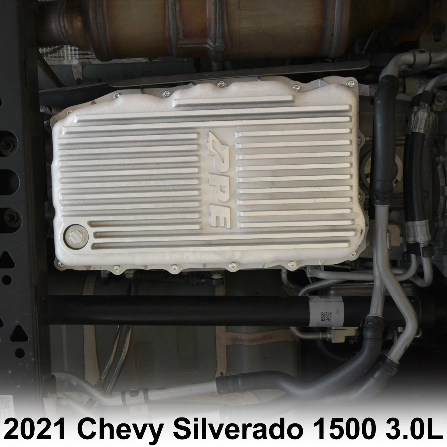 PPE 128051120 Heavy Duty Cast Aluminum Transmission Pan Black | 2020-2022 1500 3.0L