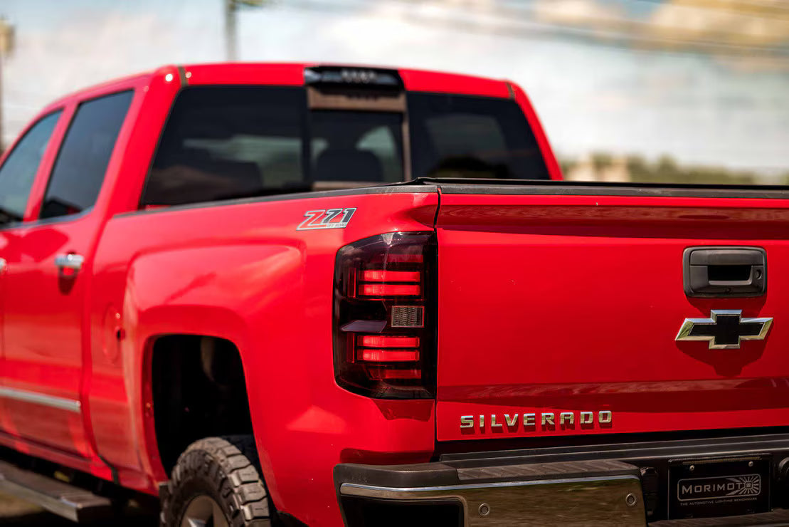 Morimoto LF728 XB LED Tail Lights - Red | 2014-2019 GM Chevrolet Silverado 2500HD/3500HD