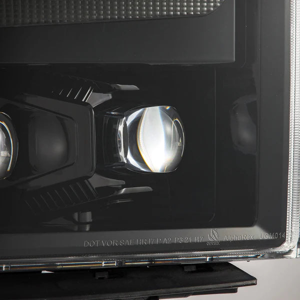 AlphaRex 880241 NOVA Series Alpha Black LED Projector Headlights | 2014-2015 GM Chevrolet Silverado 1500
