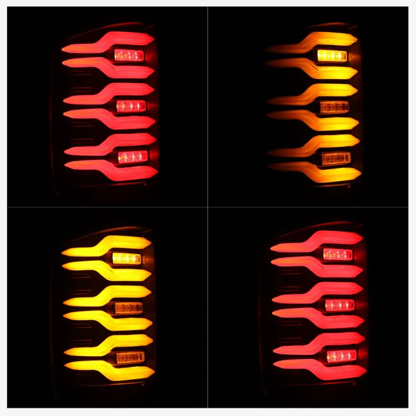 AlphaRex 620030 LUXX Series Black LED Tail Lights | 2015-2019 GM Silverado/Sierra 2500HD/3500HD