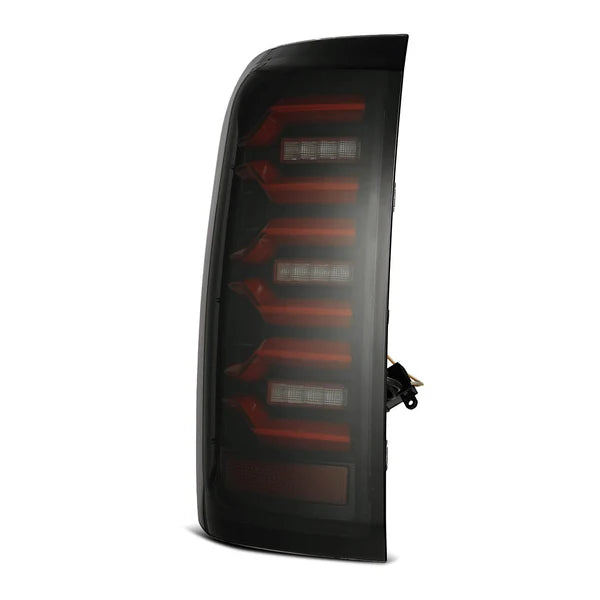 AlphaRex 620050 LUXX Series Black/Red LED Tail Lights | 2015-2019 GM Silverado/Sierra 2500HD/3500HD