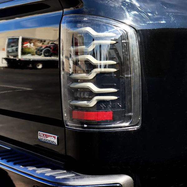 AlphaRex 641040 LUXX Series Black LED Tail Lights | 2007-2009 Dodge RAM 2500/3500