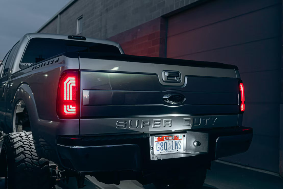 Morimoto LF733 XB LED Tail Lights - Smoked | 1999-2016 Ford F250/F350