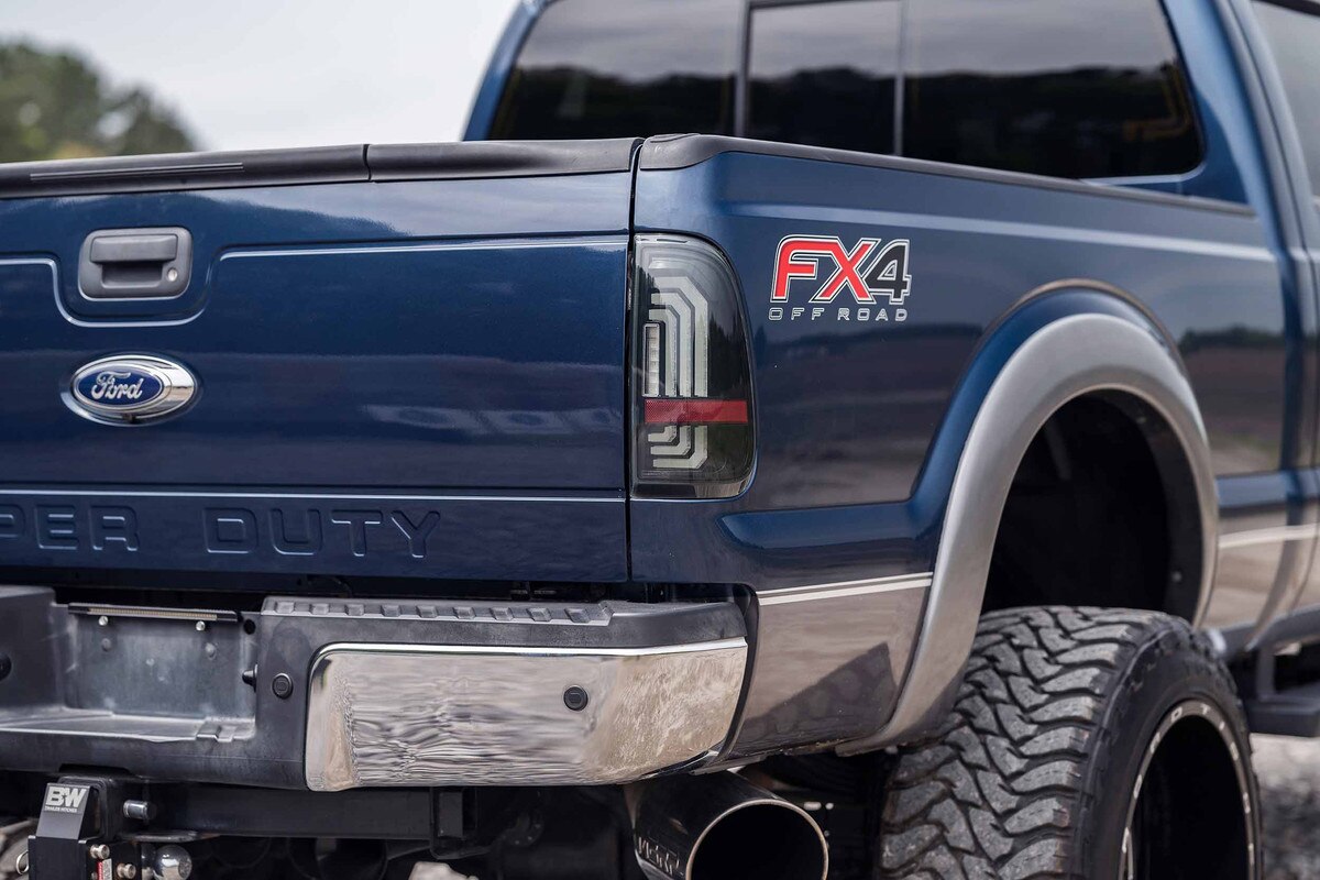 Morimoto LF733 XB LED Tail Lights - Smoked | 1999-2016 Ford F250/F350