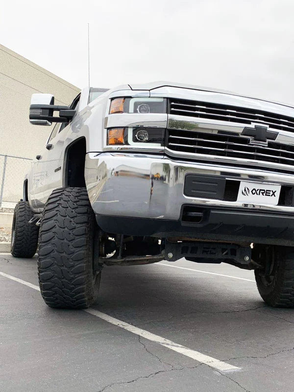 AlphaRex 880224 PRO Halogen Black Headlights | 2015-2019 GM Chevrolet Silverado 2500HD/3500HD