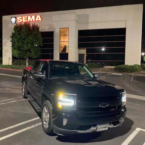 AlphaRex 880237 NOVA Series Black LED Projector Headlights | 2016-2018 GM Chevrolet Silverado 1500