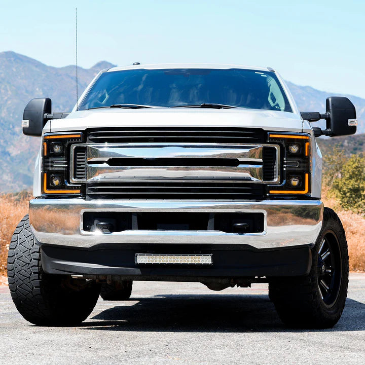 AlphaRex 880344 PRO-Series Halogen Projector Headlights - Black | 2020-2022 F250/F350 Super Duty w/ Factory Halogen Headlights
