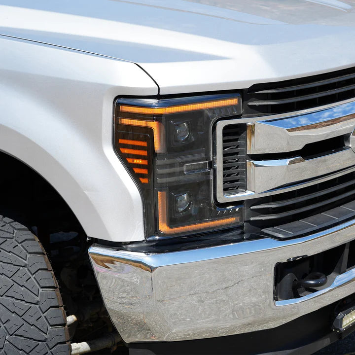 AlphaRex 880344 PRO-Series Halogen Projector Headlights - Black | 2020-2022 F250/F350 Super Duty w/ Factory Halogen Headlights