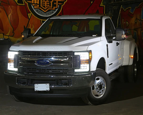 AlphaRex 880100 NOVA Series Jet Black LED Headlights | 2017-2019 Ford F250/F350 Super Duty