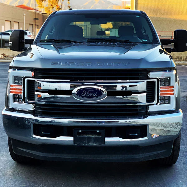 AlphaRex 880100 NOVA Series Jet Black LED Headlights | 2017-2019 Ford F250/F350 Super Duty