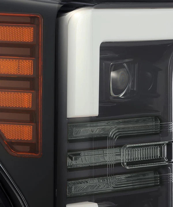 AlphaRex 880108 PRO Series Jet Black Halogen Headlights | 2017-2019 Ford F250/F350 Super Duty