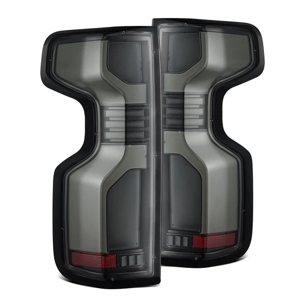 AlphaRex 620078 LUXX-Series LED Tail Lights - Alpha-Black | 2020-2025 GM Chevrolet Silverado 2500HD/3500HD