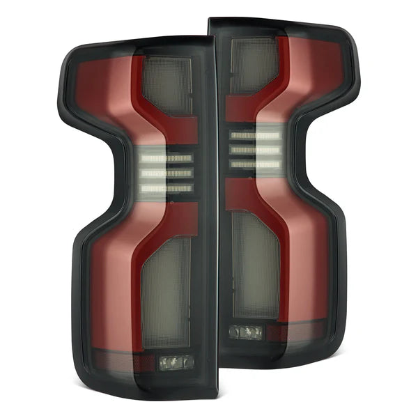 AlphaRex 620068 LUXX-Series LED Tail Lights - Black-Red | 2020-2023 GM Chevrolet Silverado 2500HD/3500HD