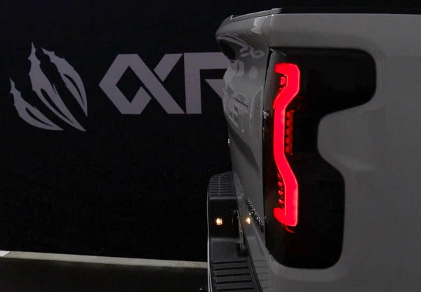 AlphaRex 620070 PRO Series Jet Black LED Tail Lights | 2020-2025 GM Chevrolet Silverado 2500HD/3500HD