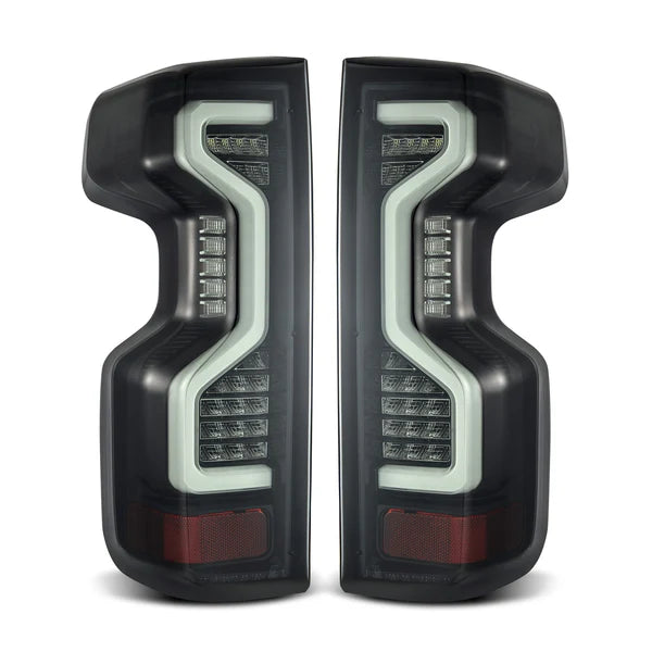 AlphaRex 620070 PRO Series Jet Black LED Tail Lights | 2020-2025 GM Chevrolet Silverado 2500HD/3500HD