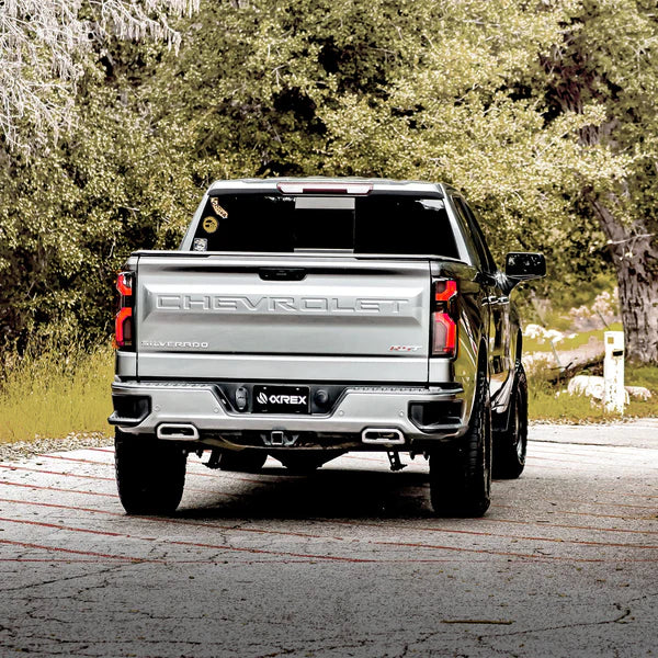 AlphaRex 620088 LUXX-Series LED Tail Lights - Black | 2020-2025 GM Chevrolet Silverado 2500HD/3500HD