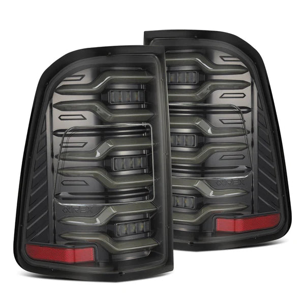 AlphaRex 640030 LUXX Series Alpha Black LED Tail Lights | 2019-2024 RAM 1500