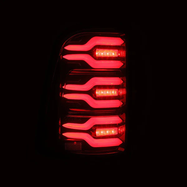 AlphaRex 640050 LUXX Series Black/Red LED Tail Lights | 2019-2024 RAM 1500