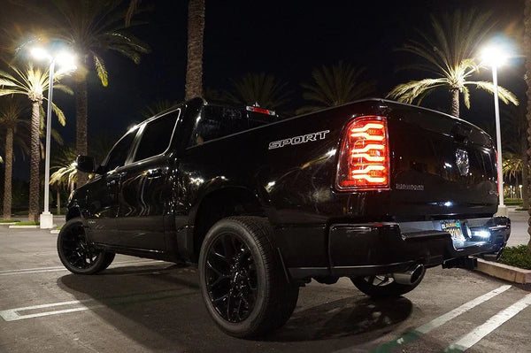 AlphaRex 640030 LUXX Series Alpha Black LED Tail Lights | 2019-2024 RAM 1500
