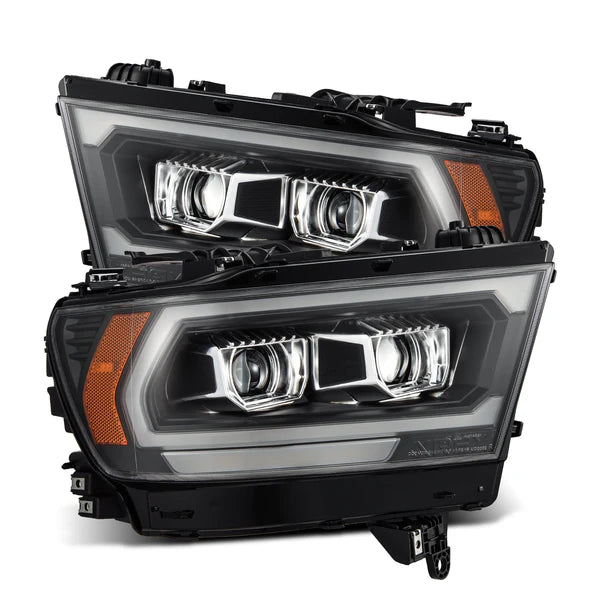 AlphaRex 880574 MKIII 2500 Style PRO Series Black Halogen Projector Headlights | 2019-2024 RAM 1500