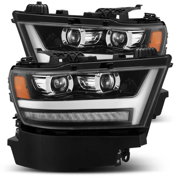 AlphaRex 880513 PRO Halogen Jet Black Headlights | 2019-2024 RAM 1500