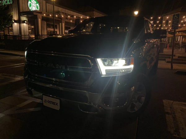 AlphaRex 880513 PRO Halogen Jet Black Headlights | 2019-2024 RAM 1500