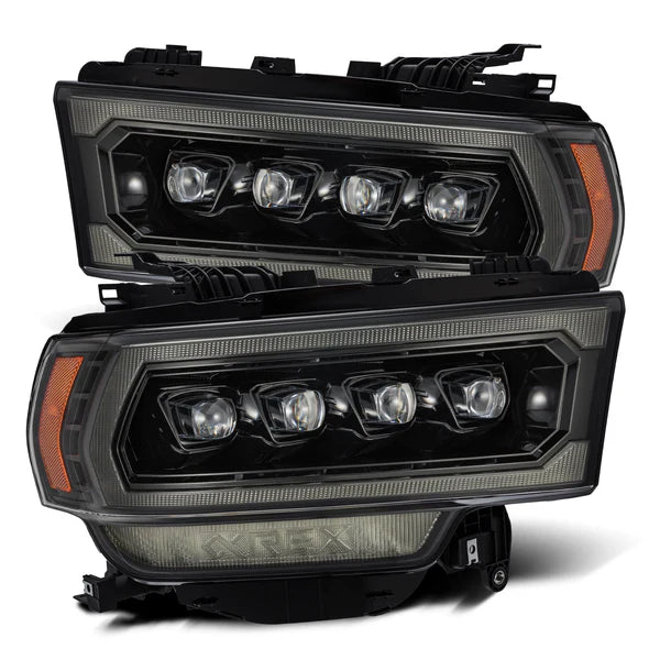 AlphaRex 880552 NOVA Series Alpha Black LED Projector Headlights | 2019-2024 RAM 2500/3500