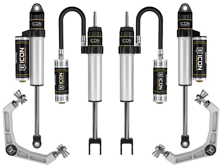 ICON K78352 Stage 2 Suspension Leveling System with Billet UCAs - for 0-2" Lift | 2020-2026 GM Silverado/Sierra 2500HD/3500HD 6.6L Duramax