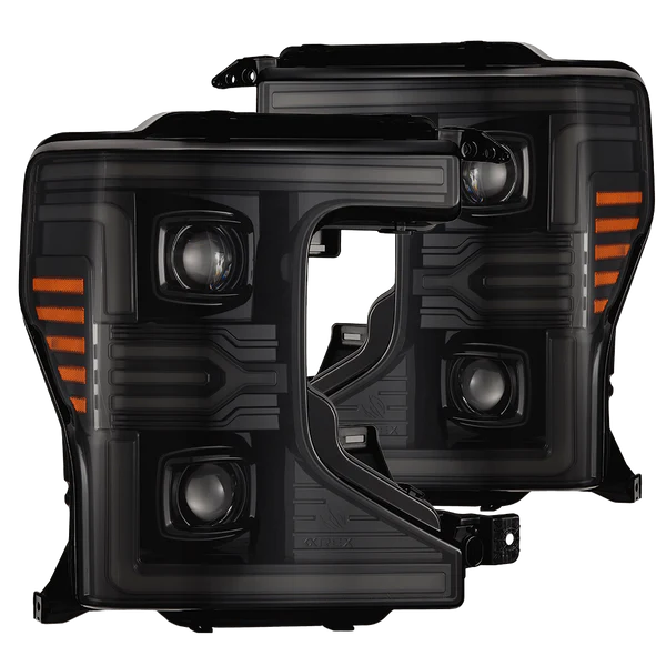 AlphaRex 880343 LUXX-Series LED Projector Headlights - Alpha-Black | 2020-2022 F250/F350 Super Duty w/ Stock Halogen Headlights