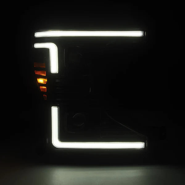 AlphaRex 880343 LUXX-Series LED Projector Headlights - Alpha-Black | 2020-2022 F250/F350 Super Duty w/ Stock Halogen Headlights