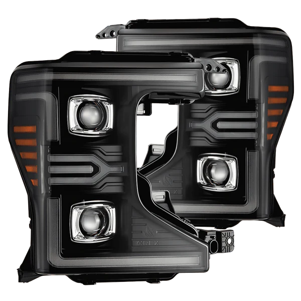 AlphaRex 880341 LUXX-Series LED Projector Headlights - Black | 2020-2022 F250/F350 Super Duty w/ Stock Halogen Headlights