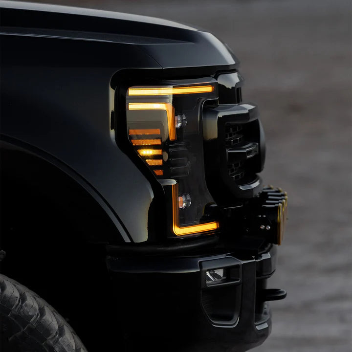 AlphaRex 880341 LUXX-Series LED Projector Headlights - Black | 2020-2022 F250/F350 Super Duty w/ Stock Halogen Headlights